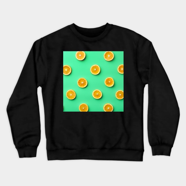 Orange Summer Green Crewneck Sweatshirt by Art by Ergate